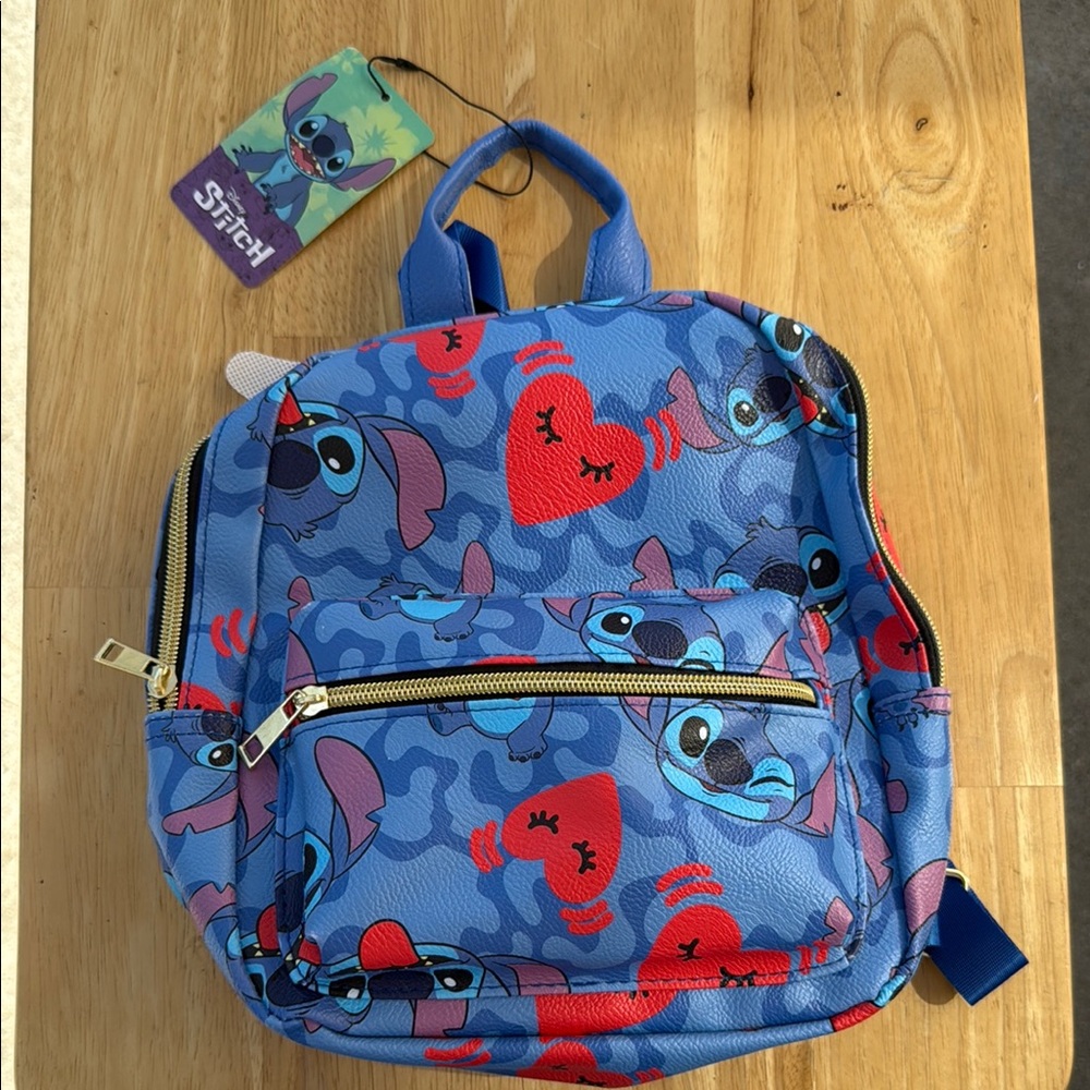 Blue stitch Backpack